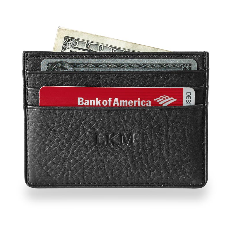 Credit Card Holder Wallets for Women Men Leather 26 Card Slots (Black)