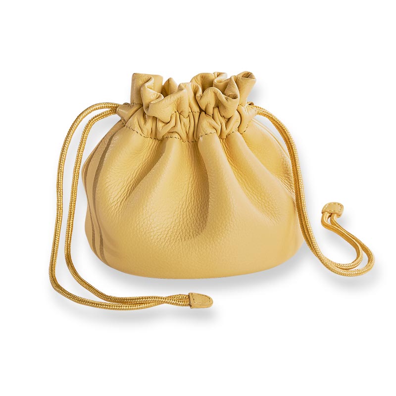 Harper Leather Drawstring Pouch