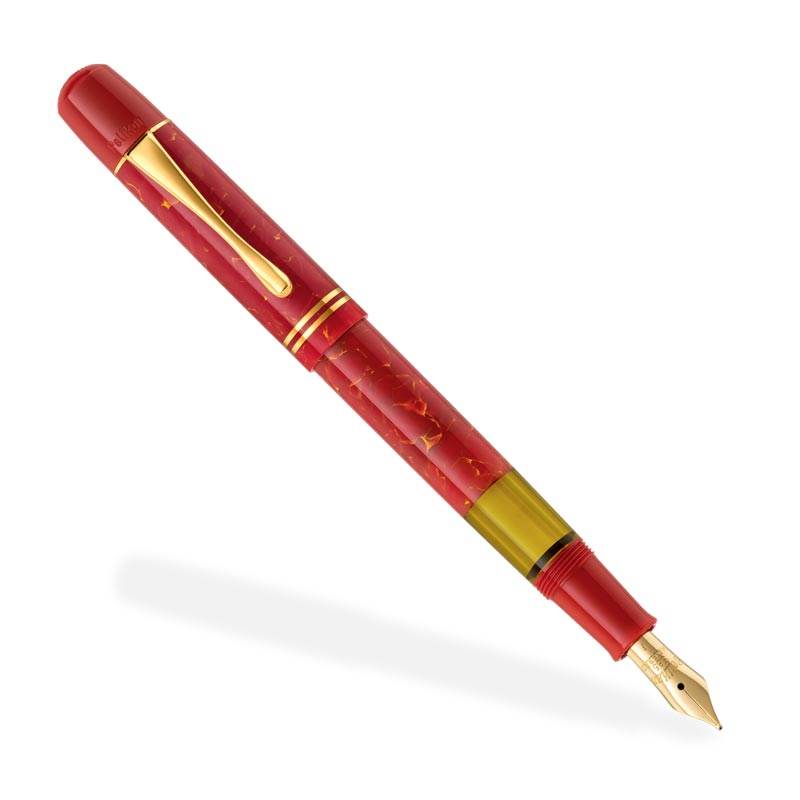 tempo geschenk Onaangeroerd Pelikan M101N Bright Red Fountain Pen with Ink