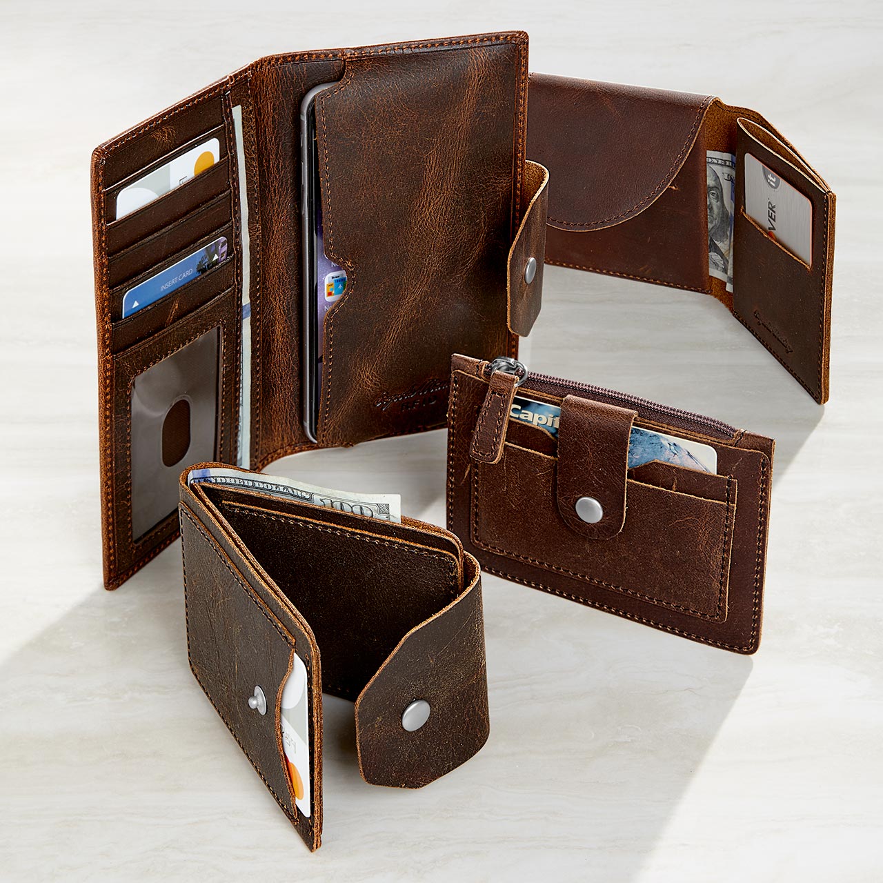 Harper Card Holder with Airtag Slot (Vegetable-Tanned Cowhide
