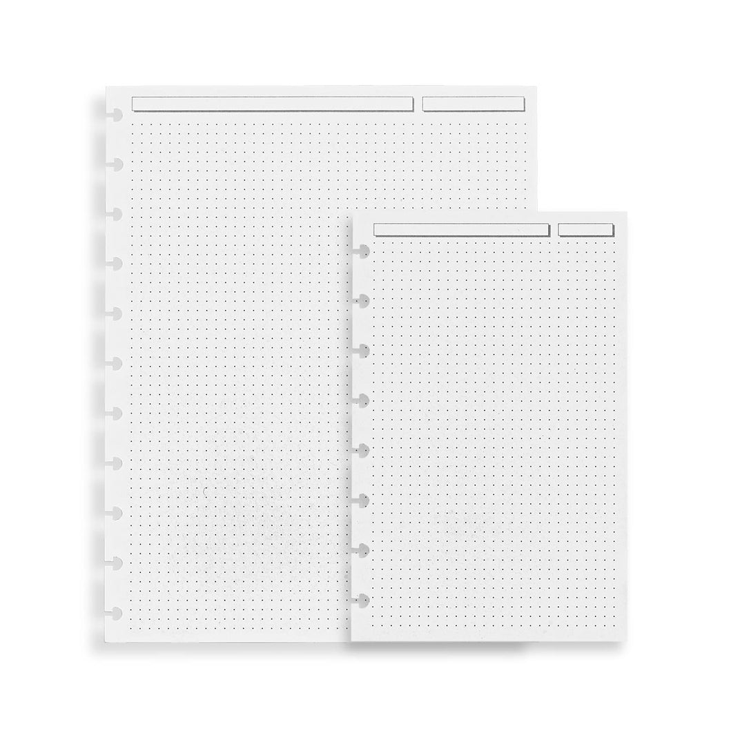 Letter 1/4 Pure Dot Grid Sheets (3 Hole) | Eleven Discs